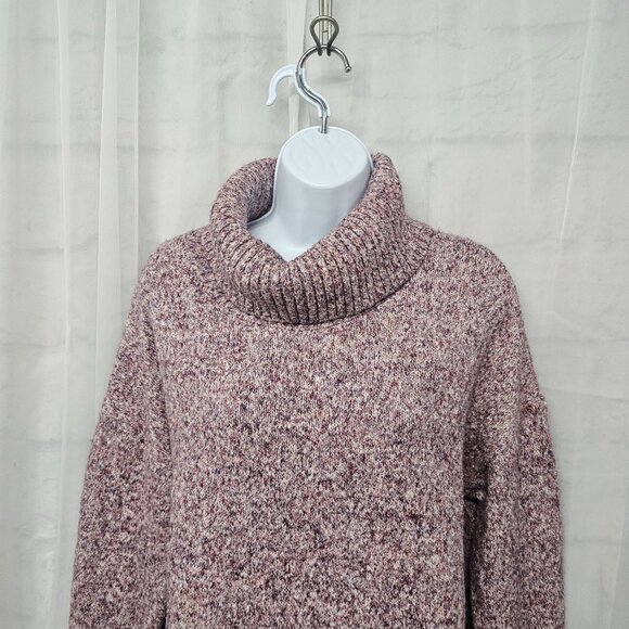 Old Navy Purple Marled Turtleneck Sweater Preppy Cabin Winter L - Picture 2 of 10